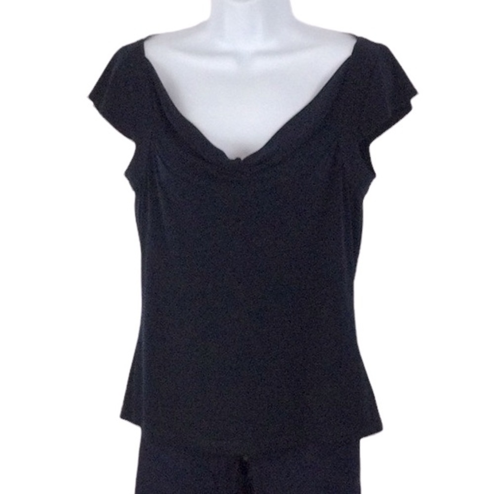 Michael Kors Drape Neck Cap Sleeve Top Sz S